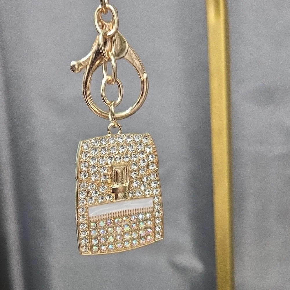 Gold and Silver Key Chain Bag Charm